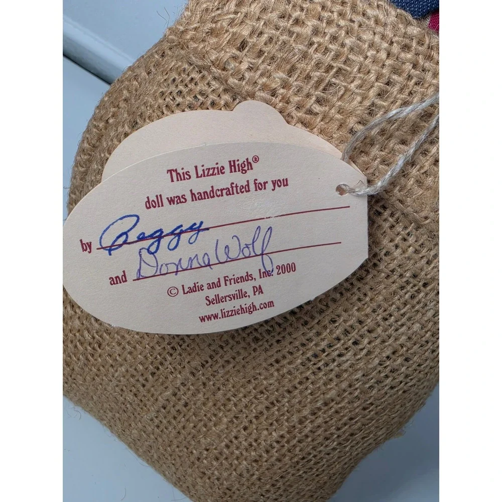 Lizzie High Jack Valentine Doll 1498 Handcrafted Americana Folk Art 2000 USA